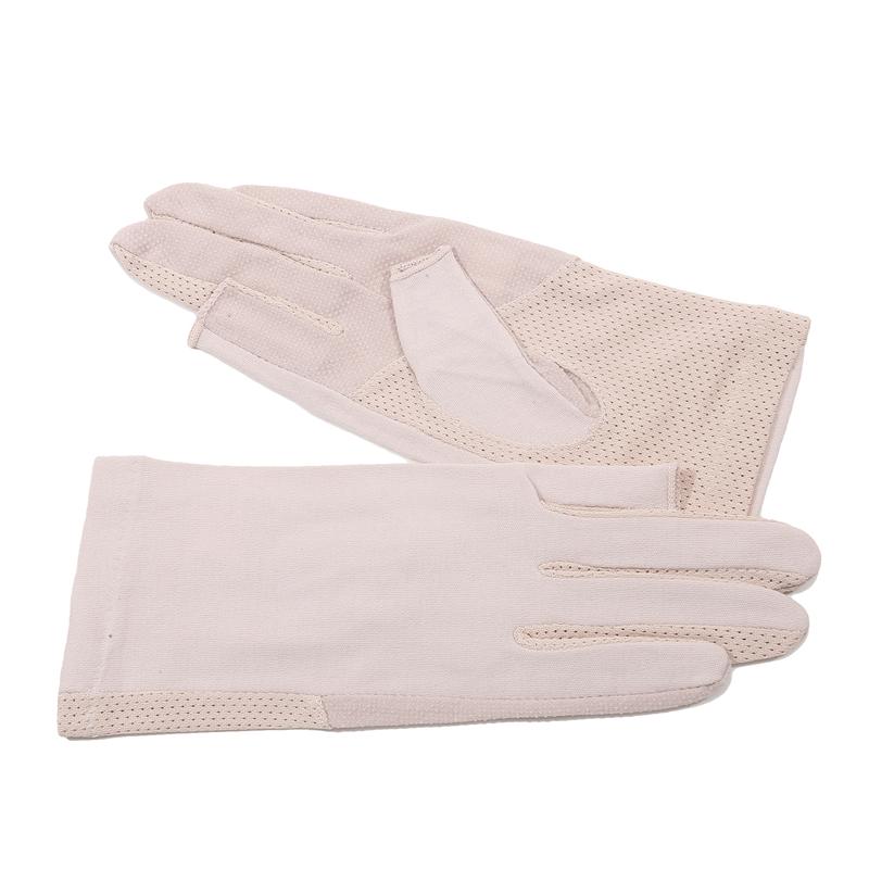 Женские летние тонкие короткие перчатки из полиэстера и хлопка, спортивные нескользящие дышащие перчатки для вождения и езды, солнцезащитные перчатки