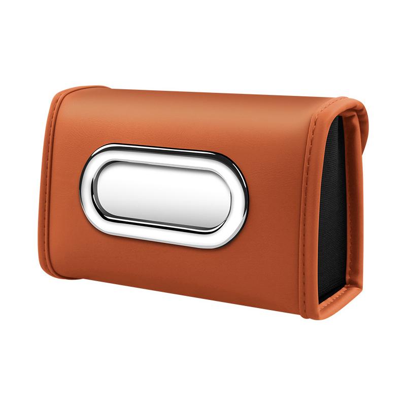 New Car Tissue Box Holder PU Leather Car Center Console Armrest Napkin Box, Hanging Multi-Functional Tissue Box, Tissue Bag