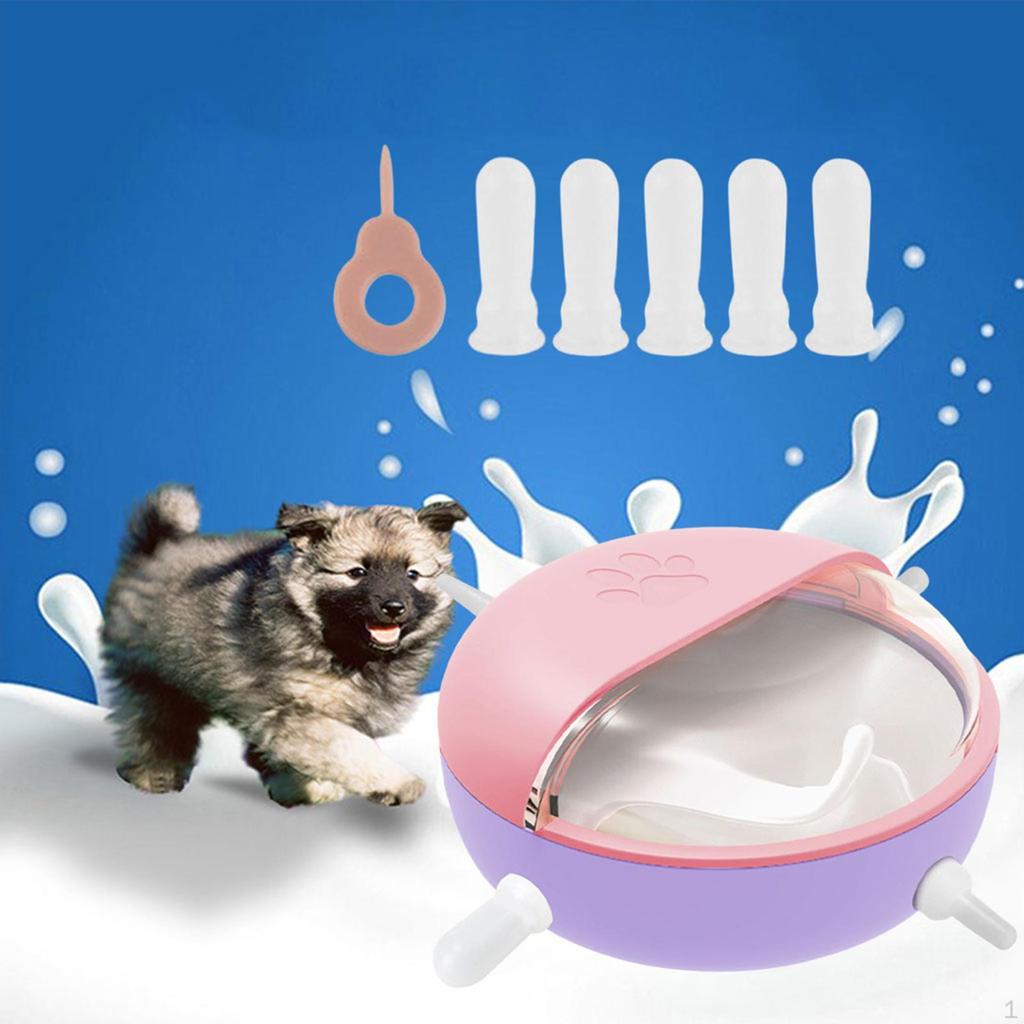 Кормушка для котят с встроенной силиконовой соской, Миска для новорожденных, Щенков 180 мл Большая