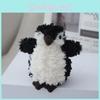 Cute Penguin Keychain Plush Toy Cartoon Style 13cm Grey Bead Chain For Decoration