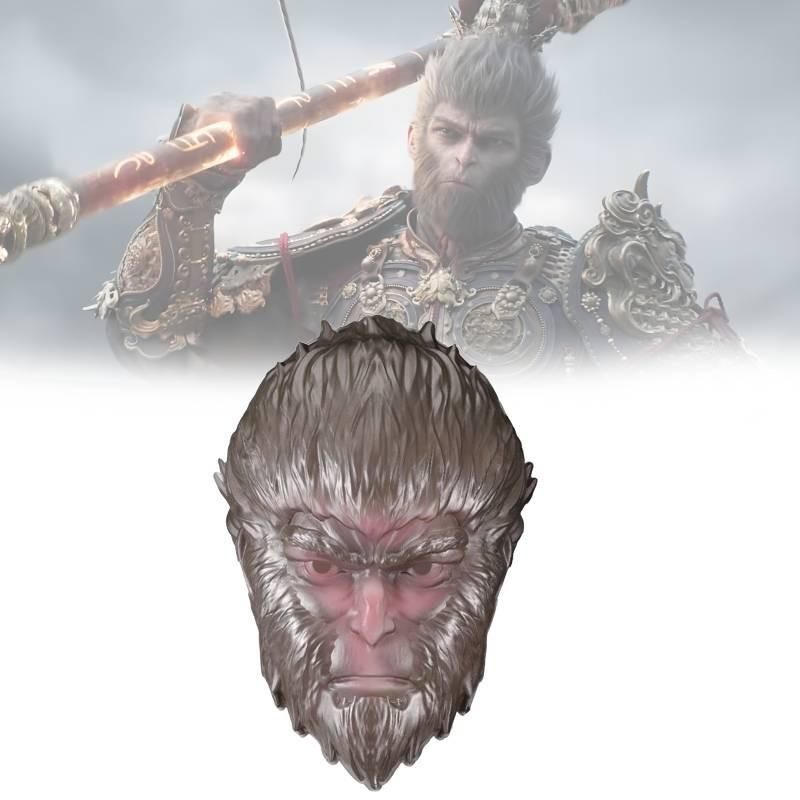 Black Myth Wukong Mask Hilarious Monkey Headpiece For Halloween And Cosplay Fun