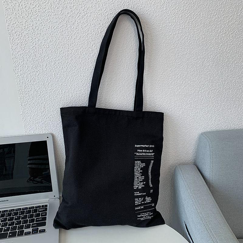 Холщовая сумка Простая сумка через плечо с буквами Модная женская сумка через плечо Сумка Tide College Student Тканевая сумка