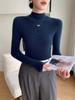 2025 Autumn/Winter Women's Half-High Neck Andy Velvet Slimming Knit Sweater - New Arrival