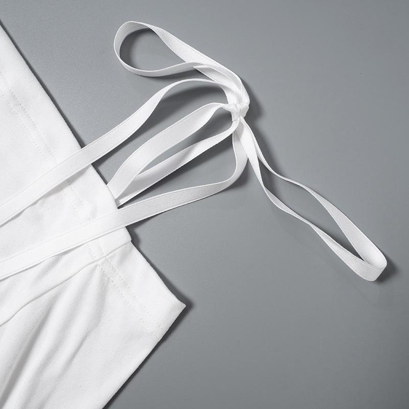 Spring and Autumn Tie Bow One Shoulder Long Sleeve Backless Sexy Tops for Women