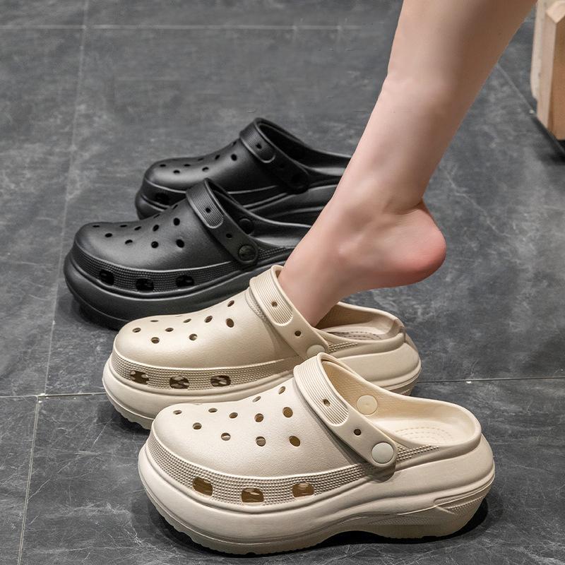 Hollow Out Chunky Platform Sandals Women Summer Thick Sole Eva Clogs Garden Shoes Woman Comfort Non Slip Beach Sandals