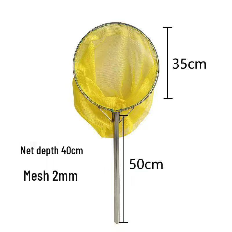 Stainless Steel Small Mesh Fishing Net Set: Includes Dip Net, Shrimp Net, Fry Net, Waterweed Net, and Bag.