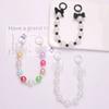 Gradient Bowknot Pendant Acrylic Phone Lanyard DIY Burst Bead Chain Keyring  Bag Accessories