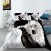 Animal Series Bedding Two Or Three-Piece Set Polyester Wolf 3D Digital Printing
