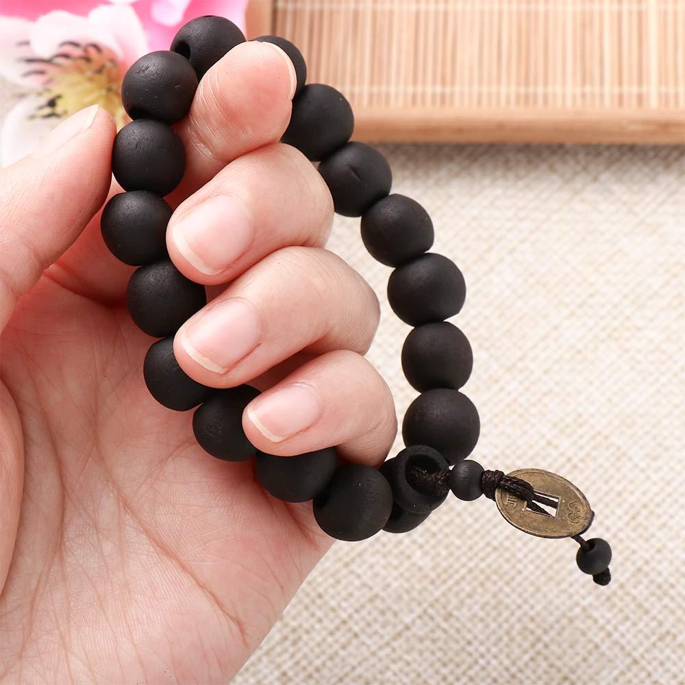 Women Charm Wrist Bracelet Buddha Beads Wood
