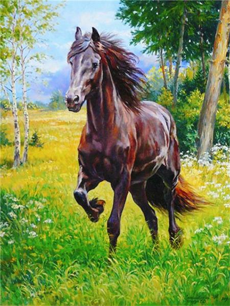 Алмазная картина лошадь картина из стразов полная квадратная алмазная вышивка животное вышивка крестом мозаичный декор для дома