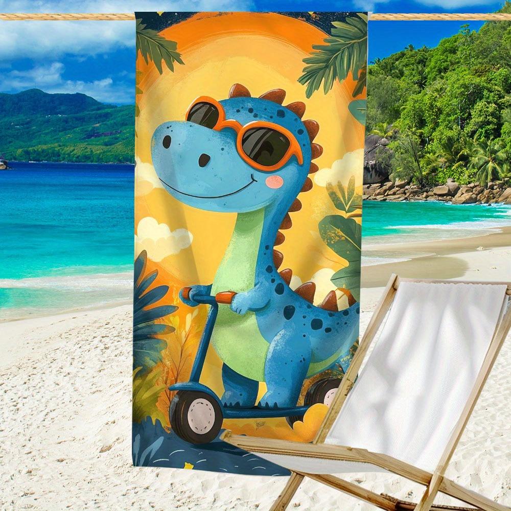 Dinosaur Beach Towel Blanket Oversized Microfiber Pool Towel Suitable for Lightweight Quick-Dry Bath Accessory for Travel