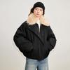Chuyu Women's Plush Lapel Puffer Jacket
