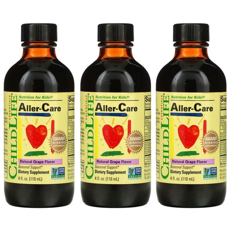 Child Life 3 X Aller-Care Grape Flavor 118.5ml, 118ml, 3