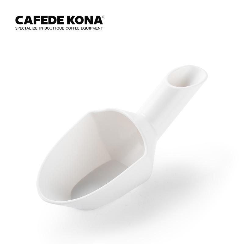 CAFEDE KONA Мерная ложка для кофе : Вместимость 20 г, АБС-пластик - изготовленный инструмент с выходным отверстием воронки 25 мм, лопаткой 50 мм и длиной 125 мм