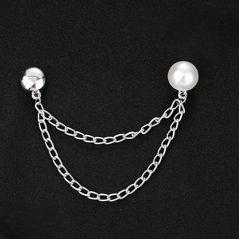 Многофункциональная магнитная клипса для одежды с цепочкой, металлическая клипса-пуговица, фиксатор для одежды, шарфа, манжет брючин, магнитная брошь-пин