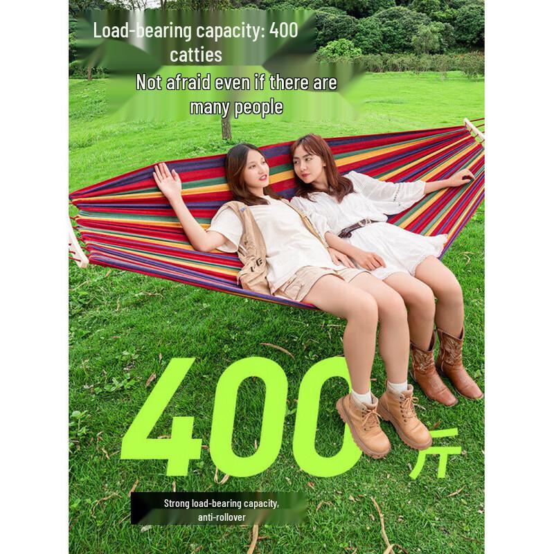Series Clear Outdoor Rainbow Canvas Hammock