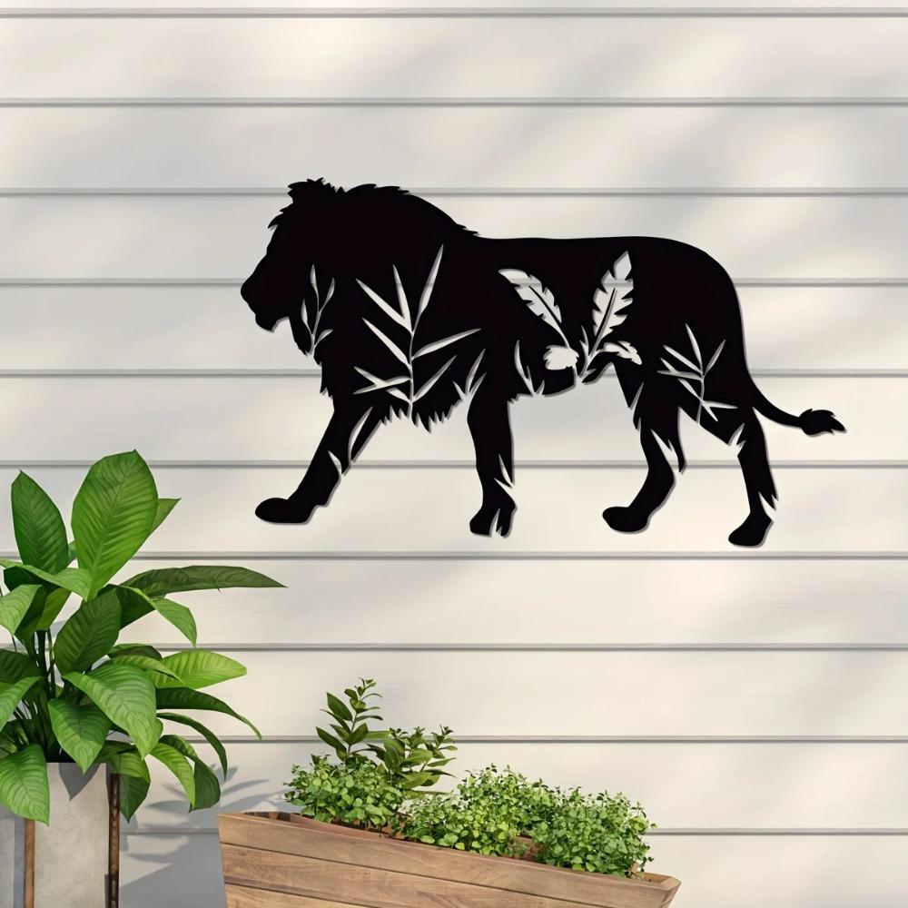 1 шт. Металлическое художественное настенное украшение Знак льва Стильное металлическое настенное искусство для кухни, ванной комнаты, гостиной, спальни, крыльца | Идеальный подарок для дома