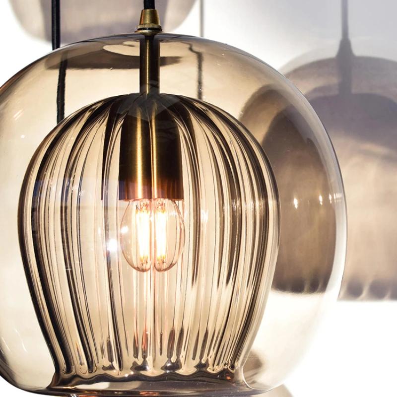 Современный стеклянный подвесной светильник для кухни, ресторана, спальни, прикроватный светильник, барная стойка, внутреннее освещение, Luminare