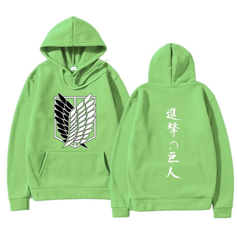 Атака на Титанов, модные толстовки унисекс, толстовки с капюшоном в японском аниме, пуловеры с капюшоном, топы Shingeki No Kyojin, унисекс, одежда с капюшоном