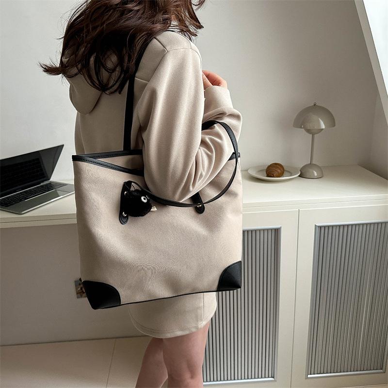 Модная ретро-сумка большой вместимости для женщин, новая повседневная и модная простая сумка через плечо, сумка-ведро для поездок на работу