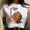 Cute Capybara Clothing T-Shirt Women Vintage Cartoon T Shirt Female Casual Anime Top Tees T Shirt Manga Women Graphic Tee Tops