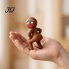 Small Figurines for Display 3D Printed Naked Gingerbread Man Figurine, Funny Twisting Butt Ornament Humorous Office Desk Accessories Christmas