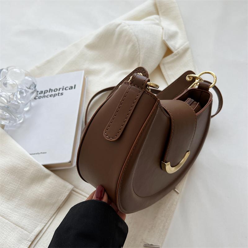 Saddle Shoulder Bags For Women 2024 New Small Women Underarm Bag High Quality Leather Women's Crossbody Bags Handbags And Purses