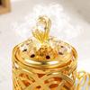 Традиционная золотая аромалампа, декоративная металлическая печь для благовоний, церковь