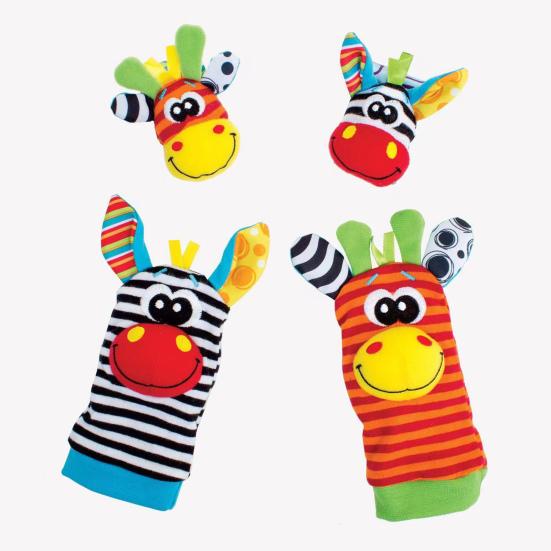 Детские погремушки, носки, игрушки на запястье, высококонтрастные детские игрушки, черно-белые детские игрушки, развивающие мозг, детские игрушки, подарки на вечеринку для новорожденных мальчиков и девочек