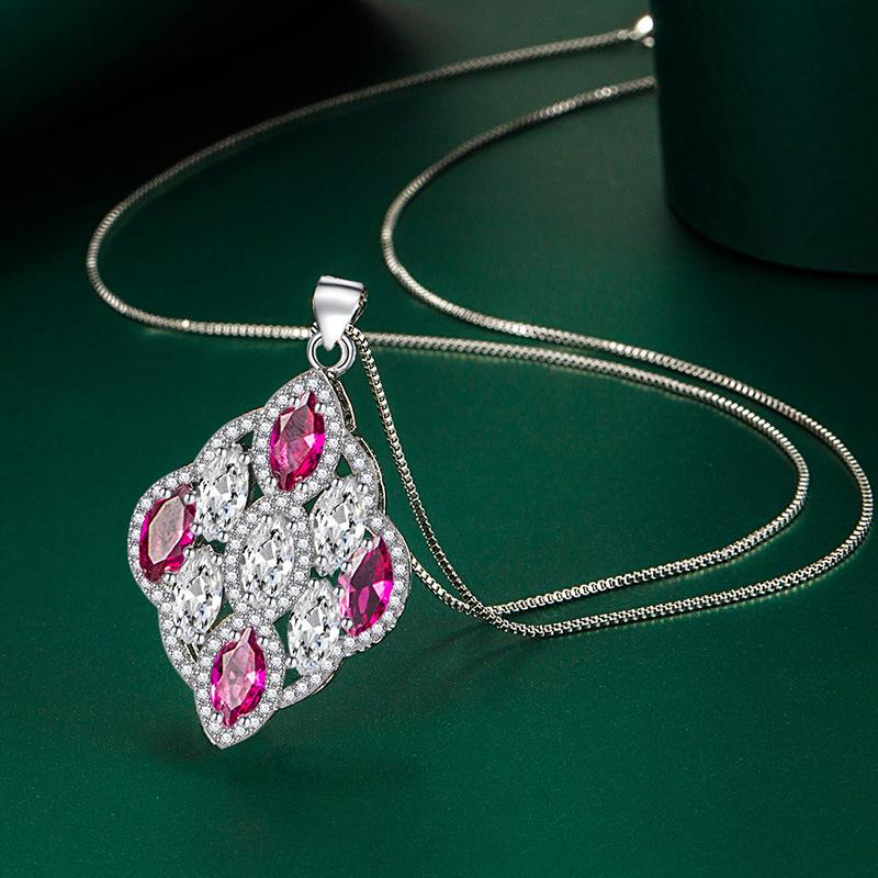 Sace Gems Классический роскошный циркон для женщин кулон ожерелье ювелирные изделия свадебное обещание вечерние подарок