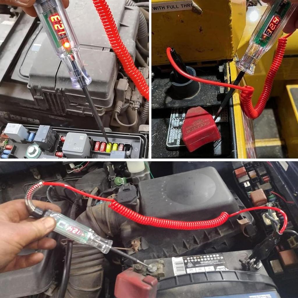 TerraShine Автомобильное напряжение цепи Цифровое напряжение Светодиодная цепь Потребление мощности Полярность линии Производительность Автомобильная диагностика Инструмент для автомобильного ремонта Тестер,