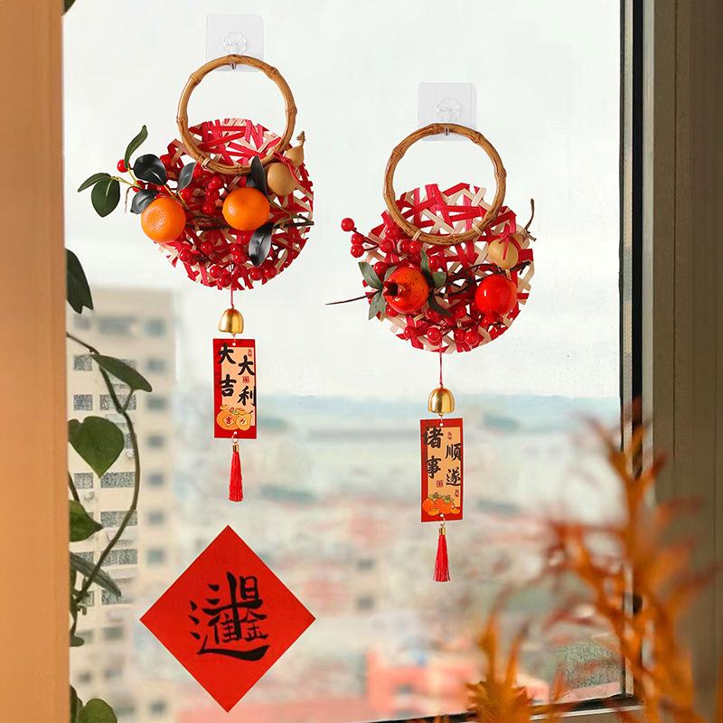 New Year of The Snake Spring Festival Decorative Pendant Wealth Fruit New House Moving Into The Door Handle Living Room Atmosphere Hanging Decoration