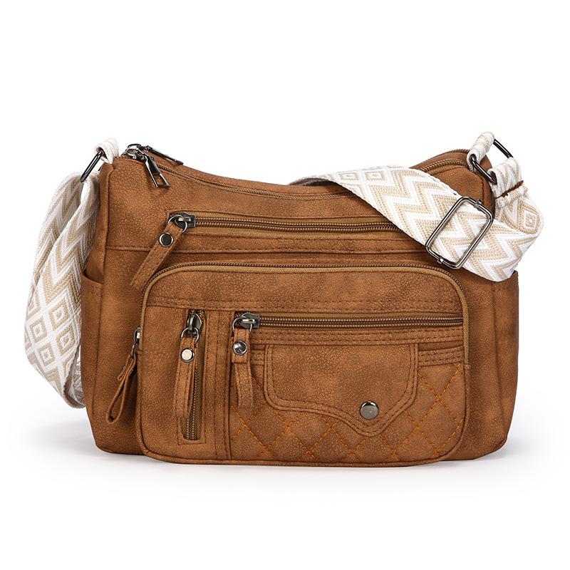 Женская сумка большой вместимости, наплечная сумка, многослойный карман, сумка кроссбоди, сумка для мамы