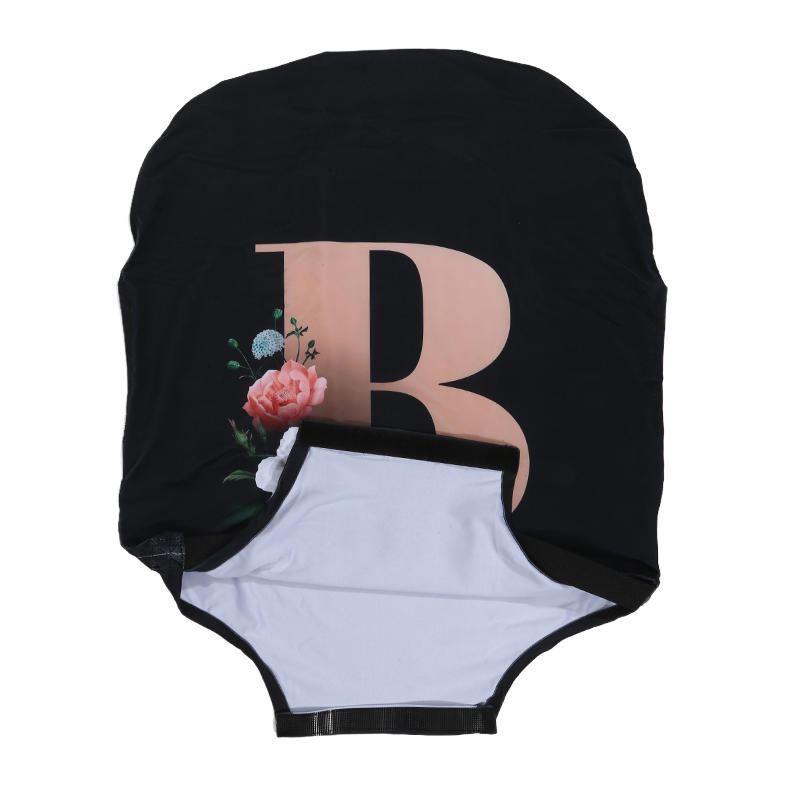 1 шт. Чехол для багажа с цветочным принтом и алфавитом, утолщенный, складной, защитный чехол для чемодана (19''-28''), Дорожные принадлежности, моющийся чехол для чемодана на колесиках, защитный чехол