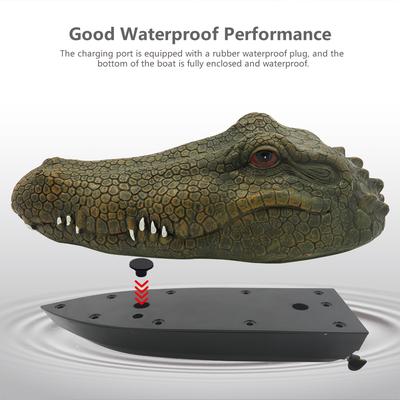 Радиоуправляемая лодка Flytec V002 2.4G, электрическая гоночная лодка с дистанционным управлением для бассейнов с имитацией крокодила