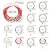 2/3/4pcs/set Santa Rice Beaded Chain Cartoon Cartoon Pendant Choker  Women