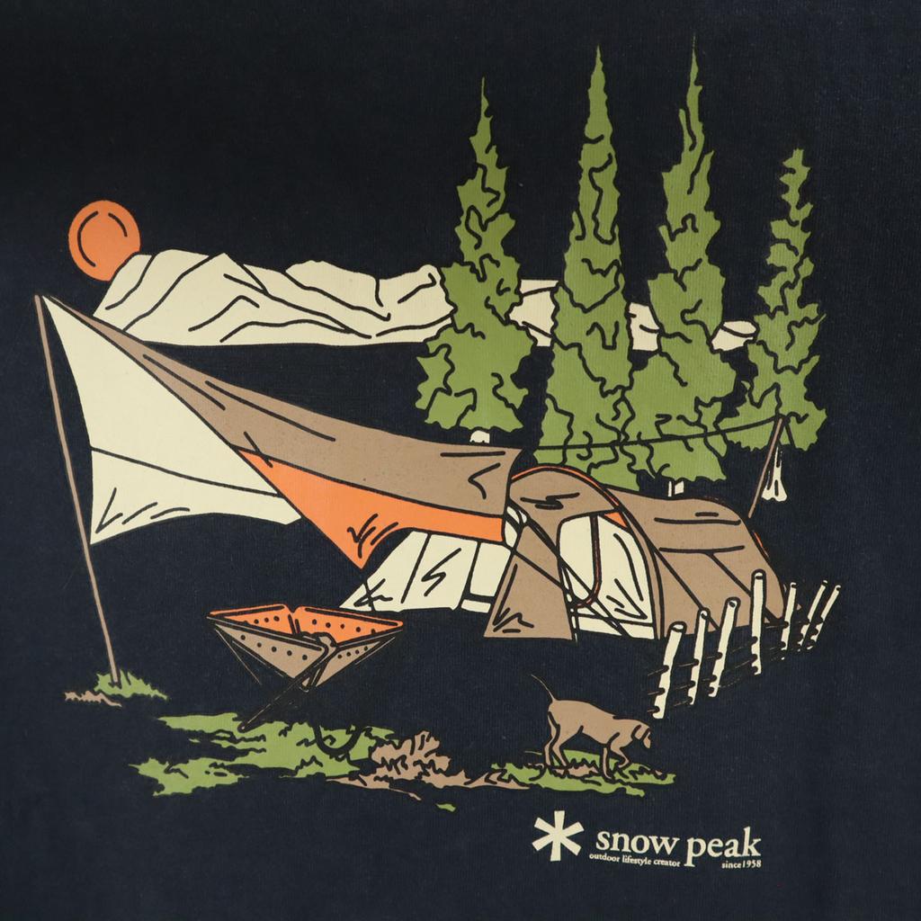 SNOWPEAK Футболка с коротким рукавом M Серия Black Мужская Б/У