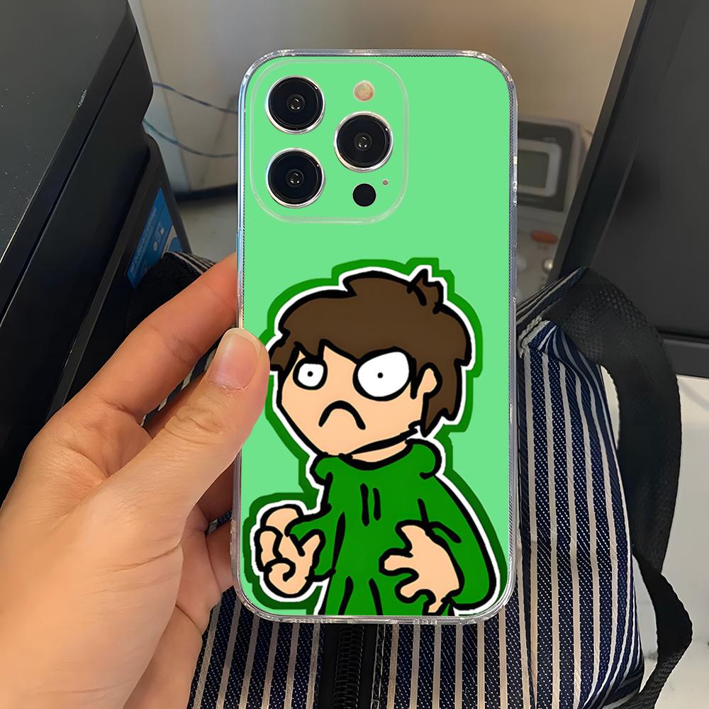 Игровой чехол Eddsworld Прозрачный Для iPhone 15 17 Pro Max 16 14 Pro 11 12 Pro 13 X XR XS SE Задняя крышка