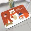 Christmas Floor Mat Festive Atmosphere Feeling Absorbent Non-slip Foot Mat Household Door Floor Mat