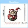 Car Decoration Acrylic Cat Cartoon Christmas Ornament For Festive Home And Auto Decor
