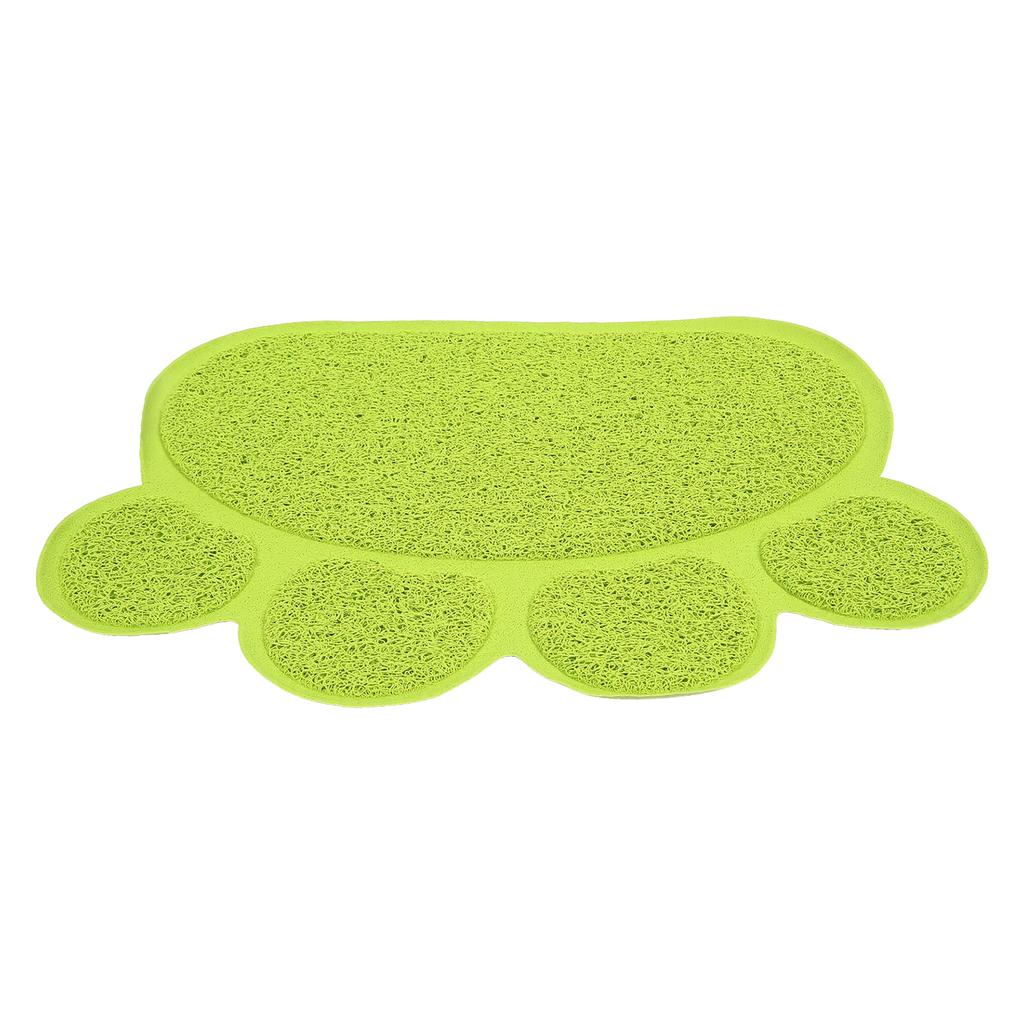 Коврик для кошачьего туалета предотвращает скольжение, водонепроницаемый мягкий коврик в форме лапы из ПВХ для кошачьего туалета для пола в помещении