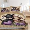 3pcs Calf Love Bedding Set Down Comforter Cover and Pillowcases, Suitable for All Seasons(No Insert)-0729034