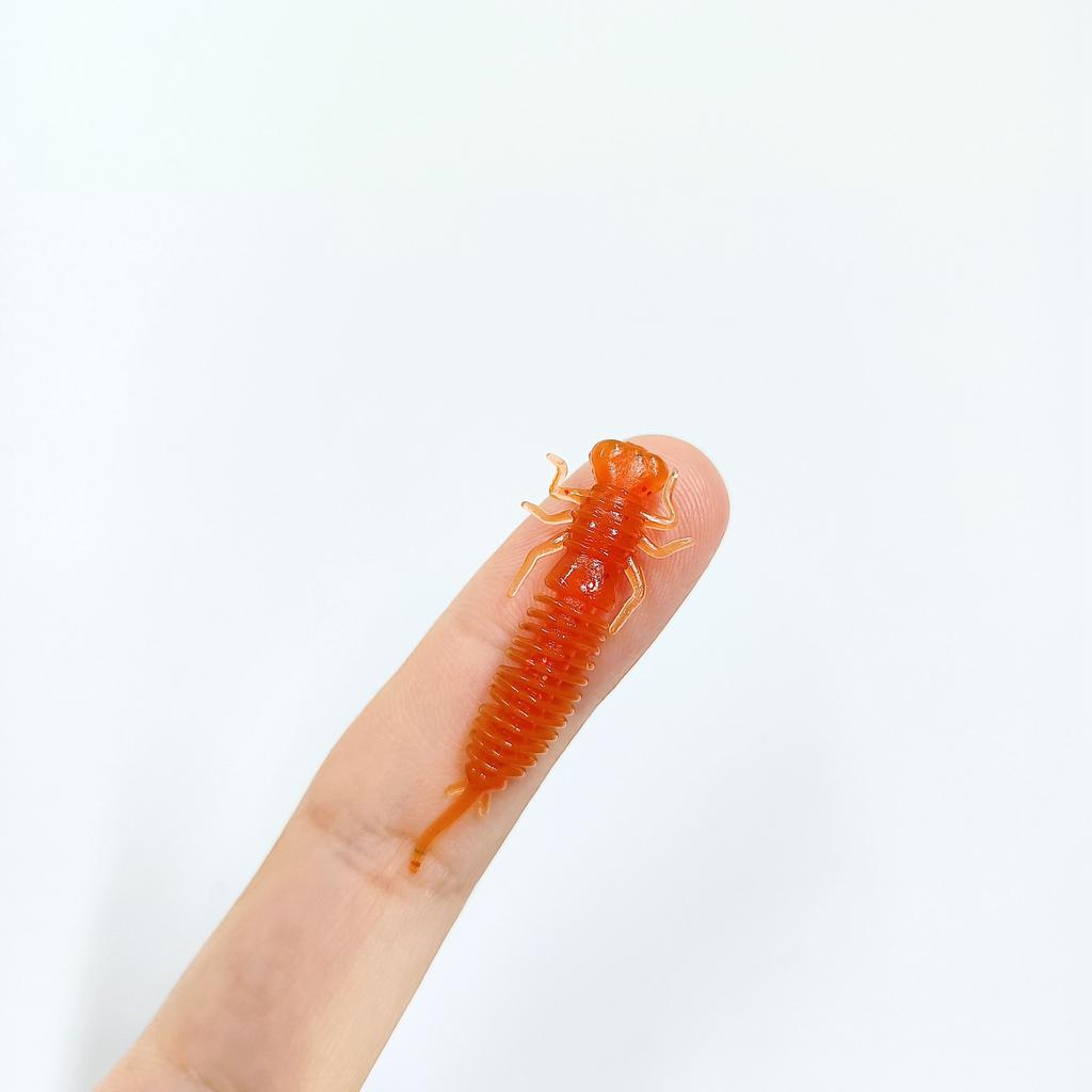 DUODUOYU 10 шт. Мини-мягкие рыболовные приманки из ТПЭ 0,4 г/40 мм Искусственные силиконовые приманки для джиггинга окуня Бионическая приманка Личинка стрекозы Снасти