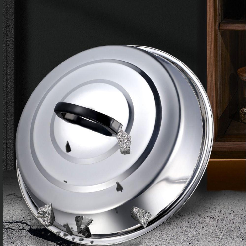Stainless Steel Dome Pot Lid Heightened Cheese Plate Lid Grill Accessories Pot Cover  Wok