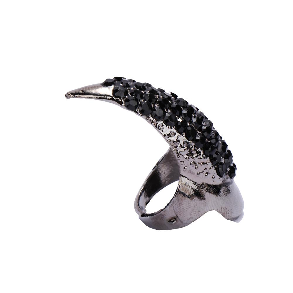 Cool Rock New Brand Crystal Rhinestones Eagle Claw Hook Ring Exquisite Gothic Punk Finger Nail