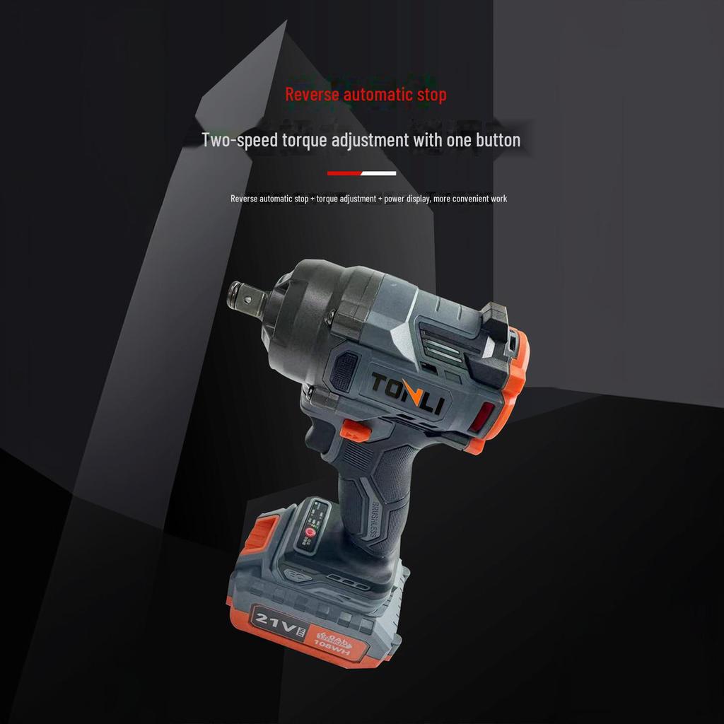 Бесщеточный электрический ударный гайковерт: Промышленный пневматический гайковерт с литиевой батареей для ремонта автомобилей.