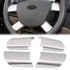 Car Stainless Steel Steering Wheel Decoration Cover Trim Sticker for Ford Focus 2 MK2 2005 - 2013