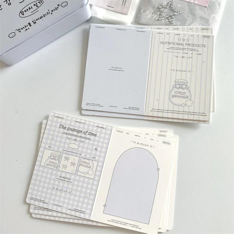 10 шт./упак. Мини-складная открытка с защитой из картона, упаковочный материал, декоративное сообщение «сделай сам», поздравительная открытка с верхней загрузкой, деко