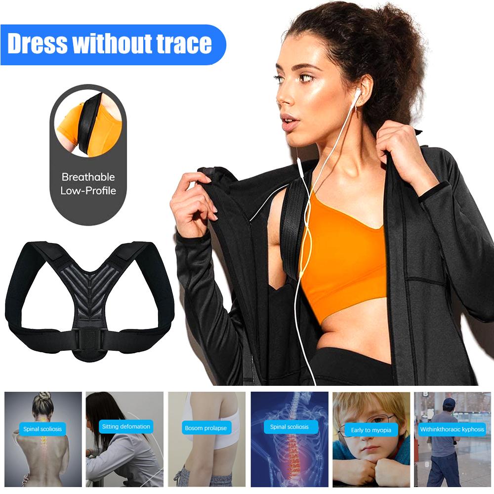 Posture Corrector for Men and Women, Upper Back Brace for Clavicle Support,Adjustable Back Straightener & Providing Pain Relief