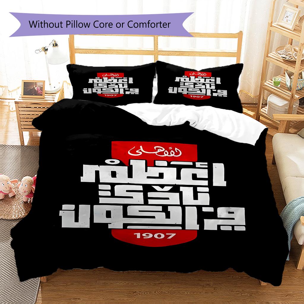 Alahly Pattern Bedding,Quilt Set Quilt Cover Pillowcase Home Decoration Birthday Gift (1 * duvet cover + 2 * pillowcase, without core)